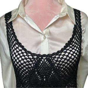 Black Crochet Tank Top